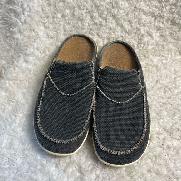 Lazy Steps Gray Slip-on Loafer Casual Slide Slipper Natural Latex Footbed SZ11 - Picture 1 of 10